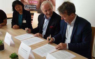 Signature de la première convention du CRT de Bron entre le Groupe ACPPA et France Alzheimer Rhône